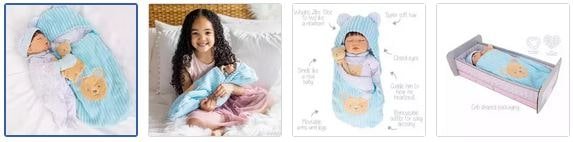 Chad Valley Tiny Treasures Sleepy Little Brother Baby Doll Images
