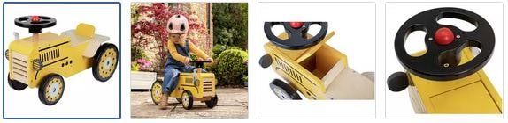 Chad Valley Wooden Tractor Ride On Images