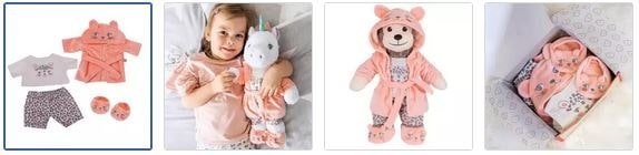 Chad Valley DesignaBear Leopard Pyjamas and Dressing Gown Outfit Set Images