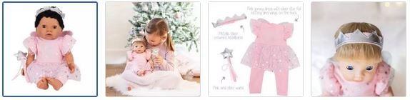 Chad Valley Tiny Treasures Make a Wish Fairy Baby Doll Outfit Images