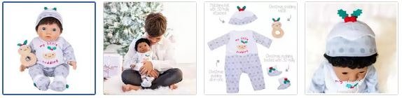 Chad Valley Tiny Treasures Christmas Pudding Baby Doll Outfit Images