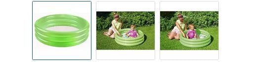 Chad Valley 3 Ring Paddling Pool - 3ft - Green Images