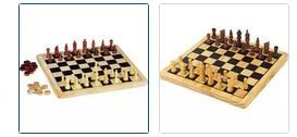 Chad Valley Wooden Chess and Draughts Board Game Images