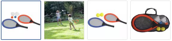 Chad Valley Racket, Tennis Ball and Badminton Set Images