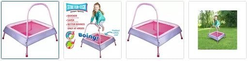 Chad Valley Pink Junior Trampoline with Handle Images