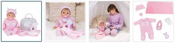Chad Valley Tiny Treasures Dolls Pink Layette Set Images