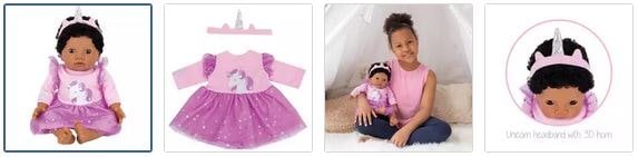 Chad Valley Tiny Treasures Dolls Unicorn Party Dress Images