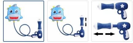 Chad Valley Shark Water Blaster Backpack - 2L Images