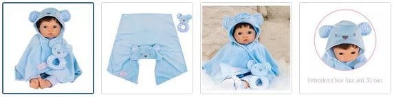 Chad Valley Tiny Treasures Blue Bear Dolls Accessory Set Images
