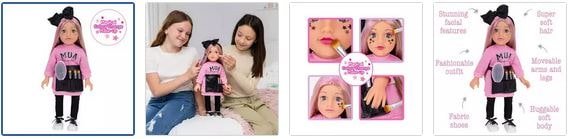 Chad Valley DesignaFriend Makeup Artist Maddie Doll Images