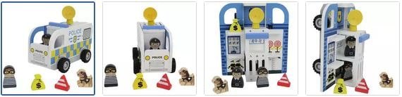 Chad Valley Police Van Playset Images