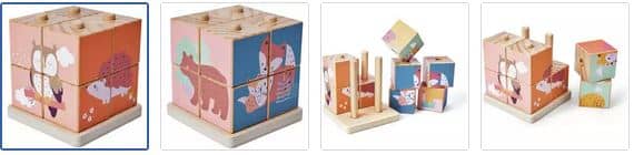 Chad Valley Woodland Stacking Block Puzzle Images