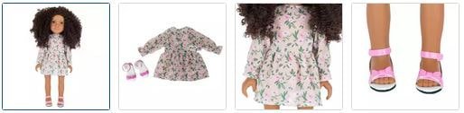 Chad Valley Designafriend Floral Dress Dolls Outfit Images