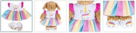 Chad Valley Designabear Unicorn Rainbow Dress Outfit Images