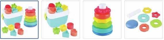 Chad Valley Shape & Stack Bundle Activity Toy 19 Pieces Images