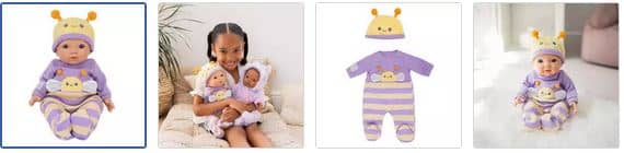 My First Tiny Treasures 36cm Busy Bee Baby Doll Outfit Images