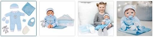 Chad Valley Tiny Treasures Layette Blue Gift Set Images
