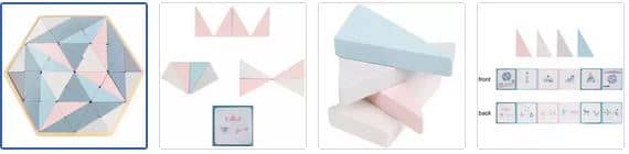 Chad Valley Wooden Geometric Puzzle Images