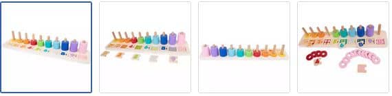 Chad Valley Wooden Number & Blocks Counter Set Images