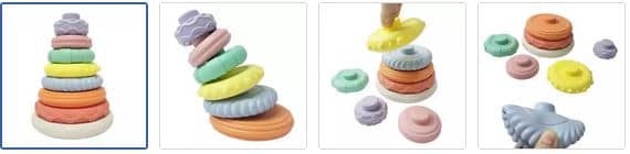 Chad Valley Stacking Rings Rubber Images