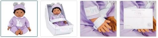 Chad Valley Tiny Treasures Doll with Purple Outfit Images