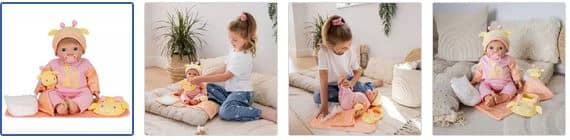 Chad Valley Tiny Treasures Little Giraffe Baby Doll Gift Set Images