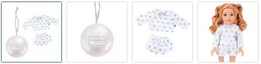 Chad Valley Designafriend Christmas Bauble Outfit - Surprise White Images