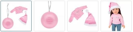 Chad Valley Designafriend Christmas Bauble Outfit - Surprise Pastel Pink Images
