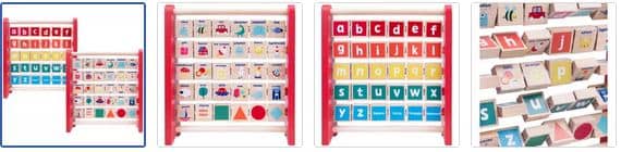 Chad Valley Wooden Alphabet & Number Abacus Images