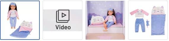 Chad Valley DesignaFriend Dolls Purr-fect Night In Sleepover Set Images