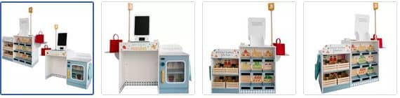Chad Valley Wooden Supermarket Toy Set Images