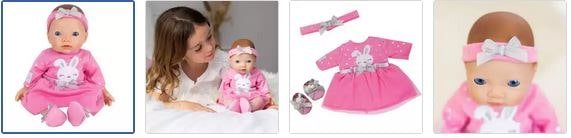 Chad Valley Tiny Treasures Some Bunny Loves You Doll Dress Images