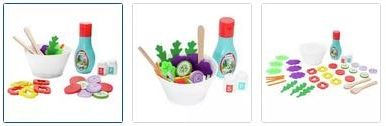Chad Valley Wooden Toy Salad Set Images