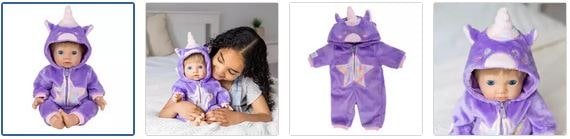 Chad Valley Tiny Treasures Unicorn Star All-In-One Outfit Images