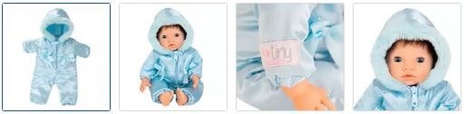 Chad Valley Tiny Treasures Blue Snow Outfit Images