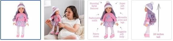 Chad Valley DesignaFriend Noelle Ice Skater Doll Images