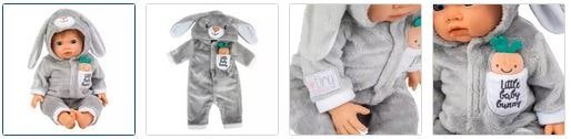 Chad Valley Tiny Treasures Bunny All in One Outfit Images