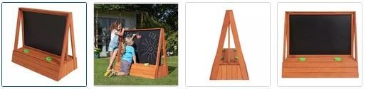 Chad Valley Wooden Easel with Blackboard Images