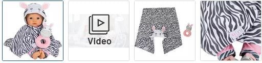 Chad Valley Tiny Treasures Zebra Hooded Blanket Images