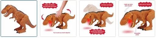 Chad Valley Bend and Bite T-Rex Dinosaur Playset Images