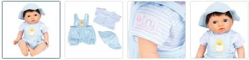 Chad Valley Tiny Treasures Ducky Outfit Blue Images