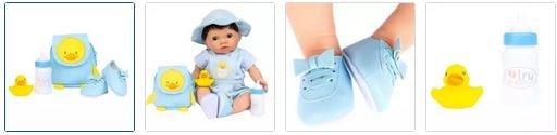 Chad Valley Tiny Treasures Ducky Outfit Ducky Accessory Set Blue Images