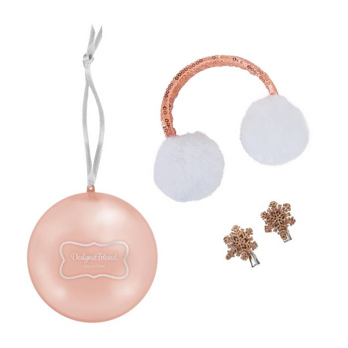 Chad Valley Designafriend Christmas Bauble - Surprise Rose Gold