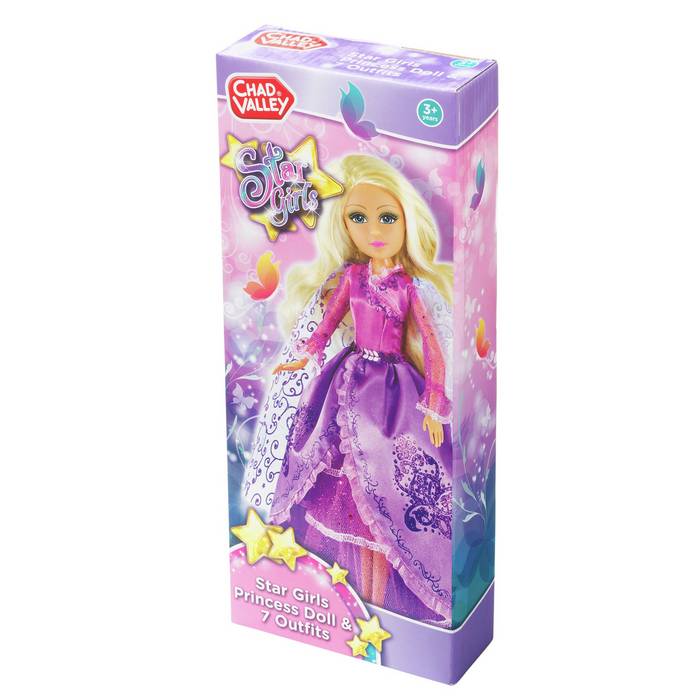 Chad Valley Star Girls Princess Doll And 7 Outfits