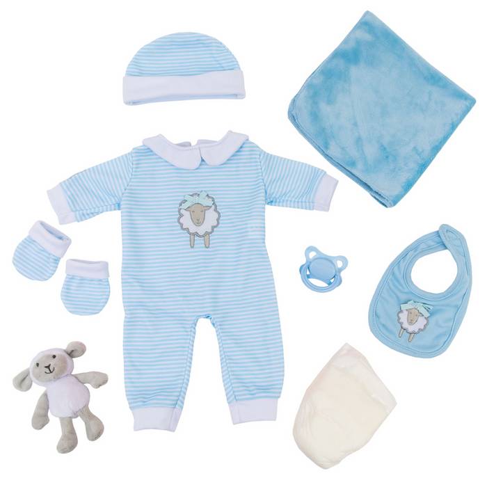 Chad Valley Tiny Treasures Layette Blue Gift Set