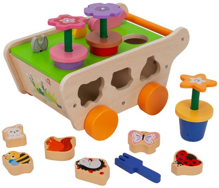 Chad Valley Wooden Gardening Shape Sorter Wooden Toys Infant Pre School Chad Valley Toys