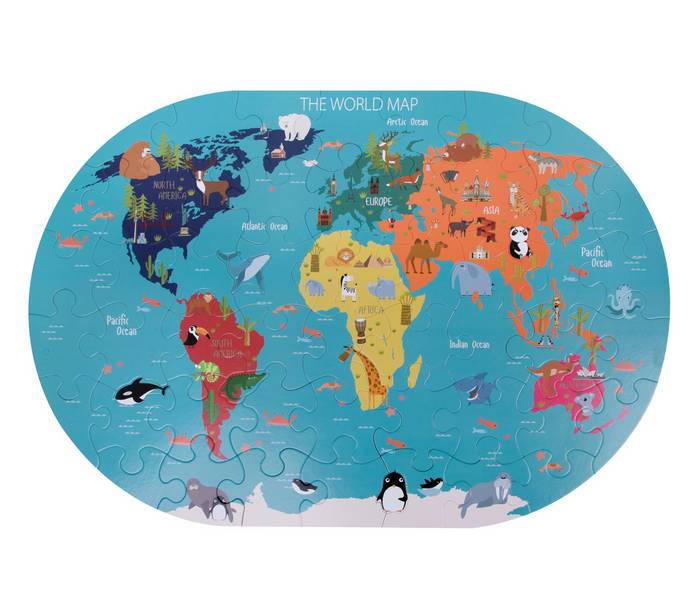 Chad Valley World Map Jigsaw Puzzle