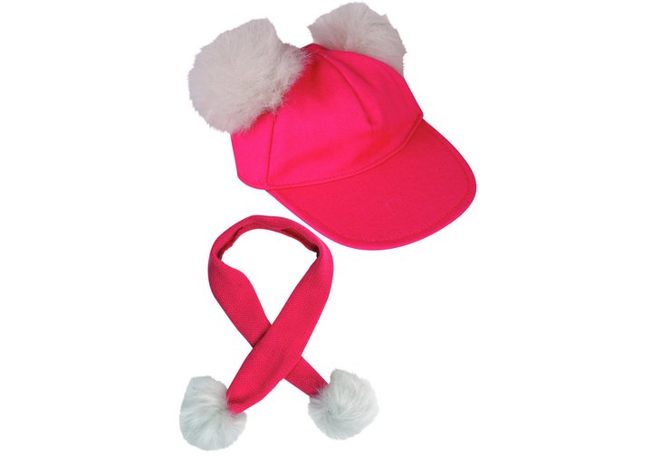 Chad Valley Designabear Pom Pom Hat and Scarf Accessory Set