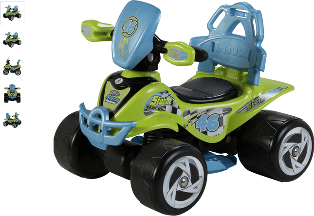 Chad Valley 6V Blue and Green Baby Quad Bike Wheeled Toys