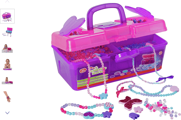 Chad Valley Bead Box and 5000 Beads, Tween Roleplay, Make Believe